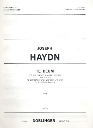 Te Deum C-Dur Hob.XXIII:C2 fr Chor und Orchester Viola