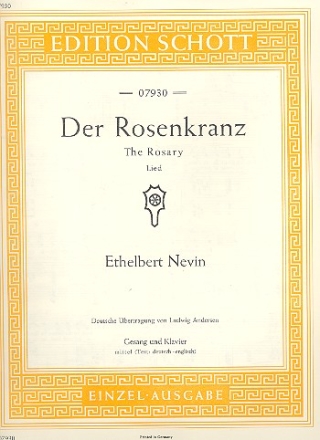 Der Rosenkranz fr Gesang und Klavier (dt/en)