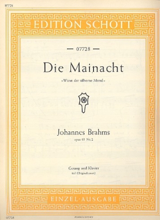 Die Mainacht op.43,2 fr tiefe Singstimem und Klavier