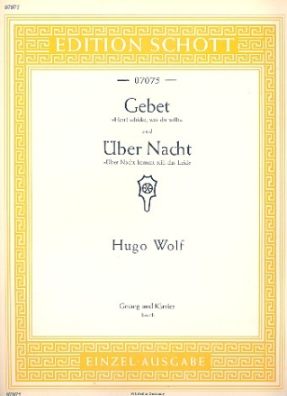 Gebet / ber Nacht fr hohe Singstimme und Klavier