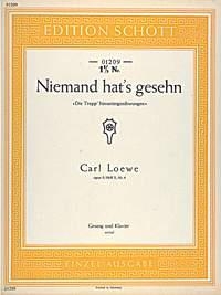 Niemand hat's gesehn op. 9 Heft X Nr. 4 fr mittlere Singstimme und Klavier