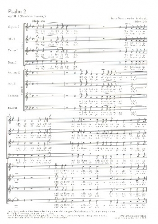 Warum toben die Heiden op.78/1 Psalm 2 fr gem Chor (SSAATTBB) Partitur (dt)