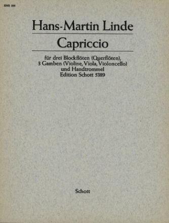 Capriccio fr 3 Blockflten (SAT) oder 3 Flten und 3 Gamben oder Violine, Viola Partitur und Stimmen