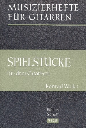 Woelki, Konrad: Spielstcke fr drei Gitarren fr 3 Gitarren (2 Oktavgitarren ad libitum), solistisch oder chorisch Spielpartitur