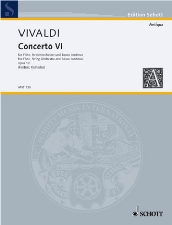 Concerto Nr. 6 op. 10/6 RV 437/PV 105 fr Flte (Alt-Blockflte), Streichorchester und Basso continuo Err:520