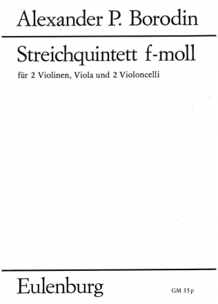 Quintett f-Moll fr 2 Violine, Viola und 2 Celli Studienpartitur