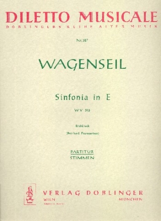 Sinfonia E-Dur fr Streicher Partitur