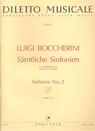 Sinfonie C-Dur Nr.2 op.7 G491 fr Orchester Partitur