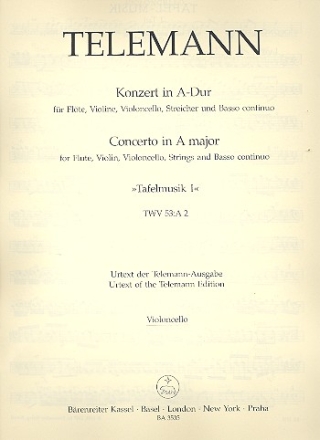 Konzert A-Dur fr Flte, Violine und Streicher Violoncello