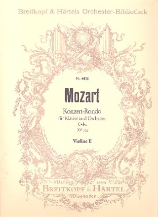 Konzert-Rondo D-Dur  KV382 fr Klavier und Orchester Violine 2