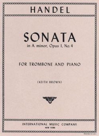 Sonata a minor op.1,4 for trombone and piano BROWN, ED