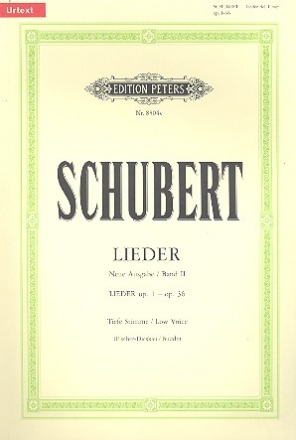 Lieder Band 2 fr tiefe Singstimme und Klavier Lieder op.1 - op.36