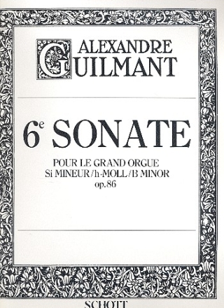 Sonate No. 6 h-Moll op. 86/6 fr Orgel