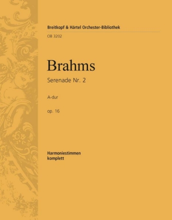 Serenade A-Dur Nr.2 op.16 fr Orchester Harmonie