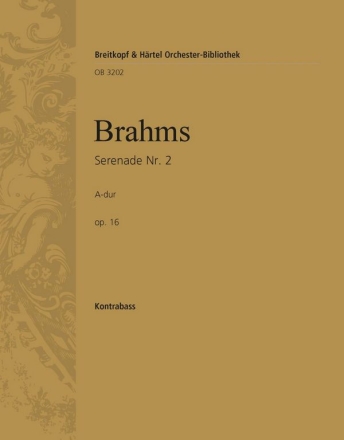 Serenade A-Dur Nr.2 op.16 fr Orchester Kontrabass