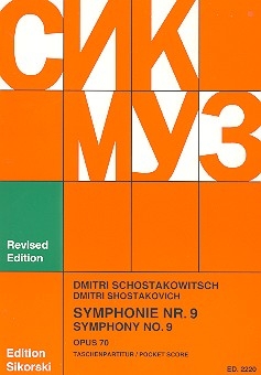 Sinfonie Nr.9 op.70 fr Orchester Studienpartitur