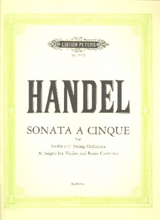 Sonata a cinque for violin and string orchestra Violin and piano