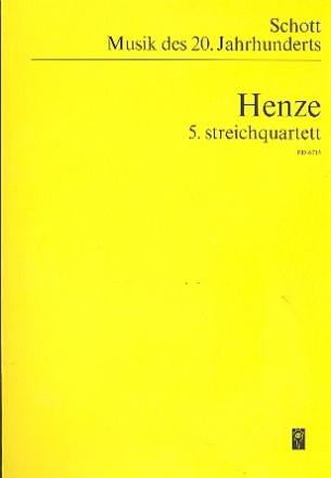 5. Streichquartett fr Streichquartett Studienpartitur