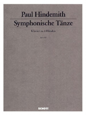 Symphonische Tnze fr Orchester Klavierauszug - fr 2 Klaviere