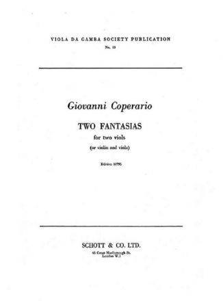 Two fantasies for 2 viols or violin and viola score