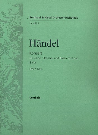 Konzert B-Dur HWV302a fr Oboe, Streicher und Bc Cembalo