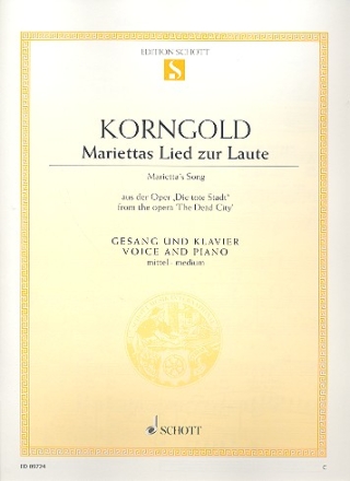 Mariettas Lied zur Laute op. 12 fr mittlere Singstimme und Klavier