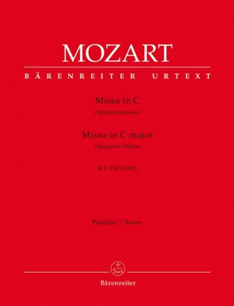 Missa C-Dur KV220 fr Soli, Chor und Orchester Partitur