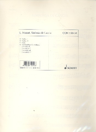 Sinfonia di caccia G-Dur fr Streichorchester und 4 Hrner Stimmensatz - Horn I-IV, 4 Violinen I, 4 Violinen II, 2 Violen, 4 Viol