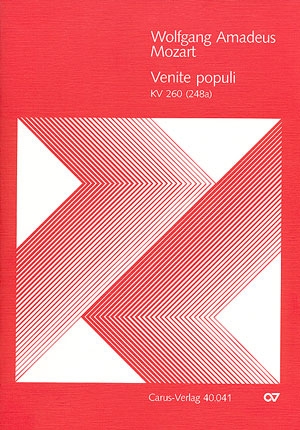 Venite populi KV260 fr Doppelchor und Bc (2 Vl und 3 Pos ad lib.) Partitur