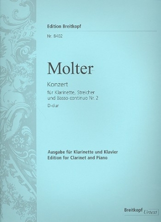 Konzert D-Dur Nr.2 fr Klarinette und Orchester fr Klarinette und Klavier