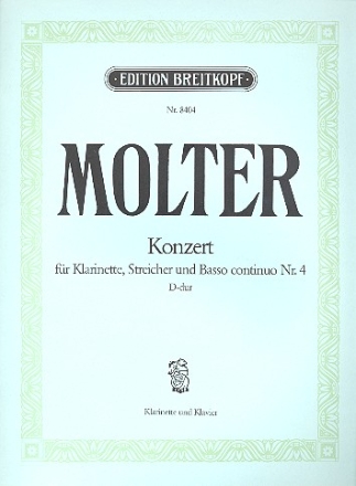 Konzert D-Dur Nr.4 fr Klarinette und Orchester fr Klarinette und Klavier