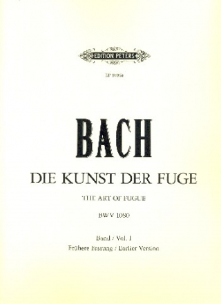 Die Kunst der Fuge BWV1080 Band 1 Frhere Fassung der autographen Partitur