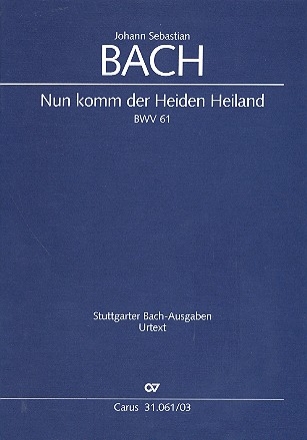 Nun komm der Heiden Heiland Kantate Nr.61 BWV61 Klavierauszug (dt/en)