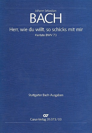 Herr wie du willt so schicks mit mir Kantate Nr.73 BWV73  Klavierauszug (dt/en)