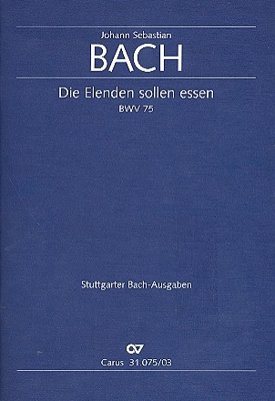 Die Elenden sollen essen Kantate Nr.75 BWV75 Klavierauszug (dt/en)