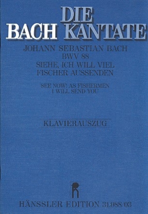 Siehe ich will viel Fischer aussenden Kantate Nr.88 BWV88 Klavierauszug (dt/en)