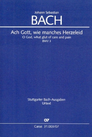 Ach Gott wie manches Herzeleid Kantate Nr.3 BWV3 Studienpartitur (dt/en)