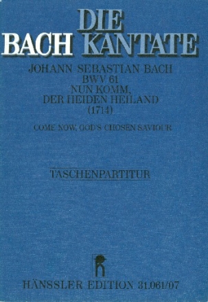 Nun komm der Heiden Heiland Kantate Nr.61 BWV61 Studienpartitur (dt/en)