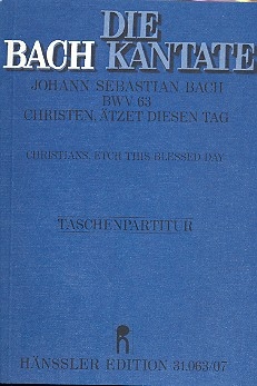 Christen tzet diesen Tag BWVv63 Kantate zum 1. Weihnachtstag Studienpartitur (dt/en)