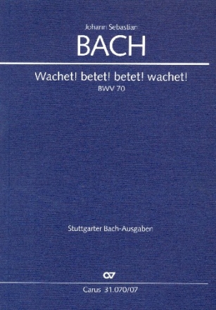 Wachet betet betet wachet Kantate Nr.70 BWV70 Studienpartitur (dt/en)