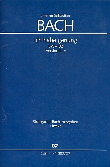 Ich habe genung (c-Moll mit Bass (Mezzosopran)) Kantate Nr.82 BWV82 Studienpartitur