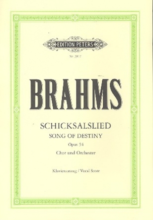 Schicksalslied op.54 fr Chor und Orchester Klavierauszug (dt)