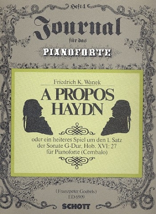 A propos Haydn Hob. XVI: 27 Heft 4 fr Klavier