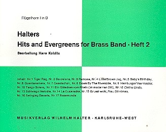 Halters Hits and Evergreens Band 2 fr Blasorchester Flgelhorn 1