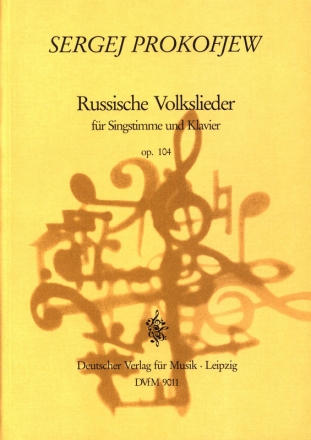 Russische Volkslieder op.104 fr Singstimme und Klavier (ru/dt)