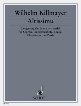 Altissimu fr Sopran, Tenor-Blockflte, Bongo, 3 Tom-toms und Pauke Spielpartitur