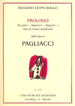 Si puo Prologo di Pagliacci per baritono e pianoforte (it)