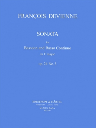 Sonate F-Dur op.24,3 fr Fagott und Bc