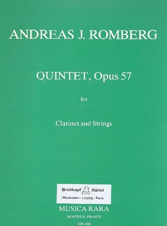 Quintett op.57 fr Klarinette und Streichquartett Partitur und Stimmen