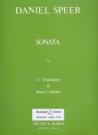 Sonate fr 4 Posaunen und Bc Stimmen